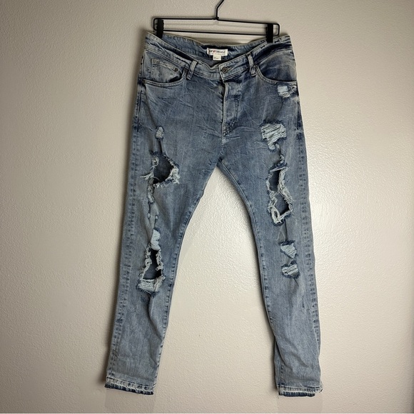 HM Coachella  Denim Jeans Pants Distressed Size 36X34 - Picture 1 of 13